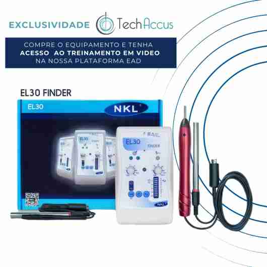 EL30 Finder TechAccus NKL Eletroestimulador e Localizador com Caneta Diferencial Vermelha com Treinamento operacional