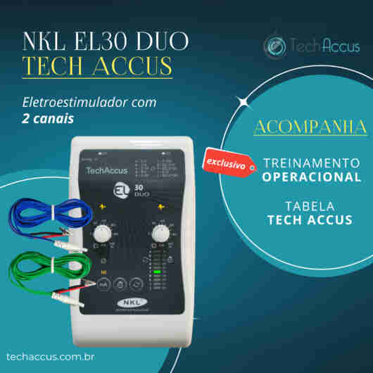 EL30 Duo Tech Accus NKL Eletroestimulador 2 canais com Treinamento operacional